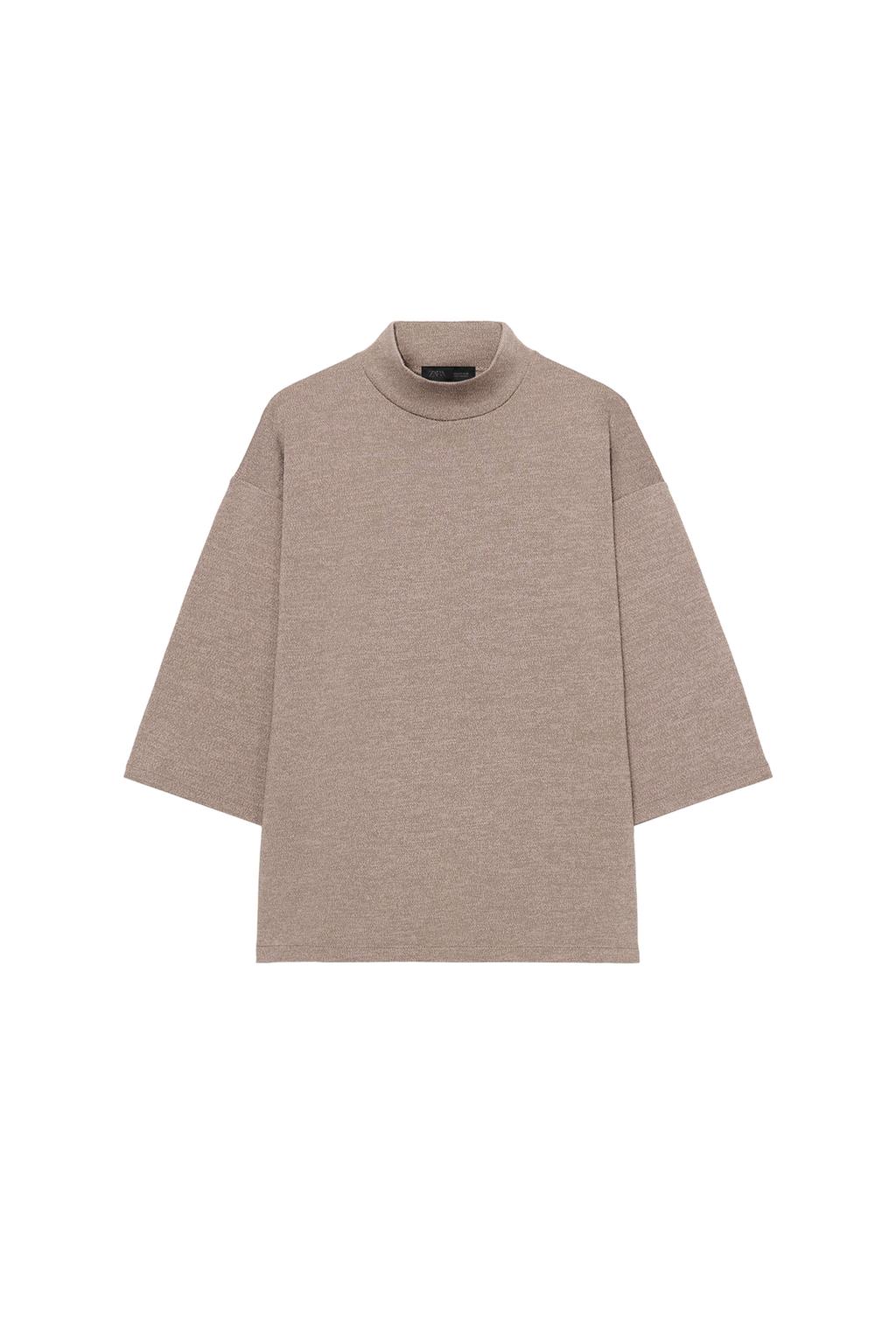 PIQU MOCK NECK T-SHIRT - image 3