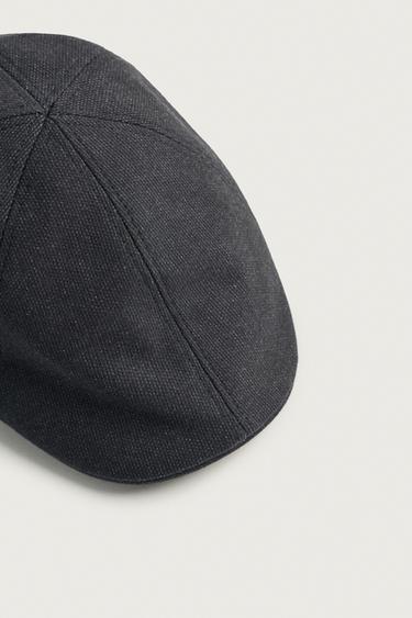 PIQUE STRUCTURED BERET — Navy blue 2