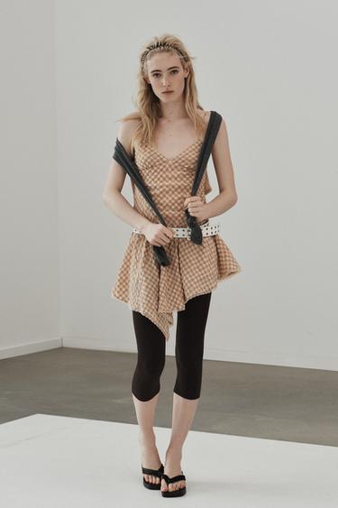 KORT KJOLE MED TERN OG BLONDER - 089 fra Zara