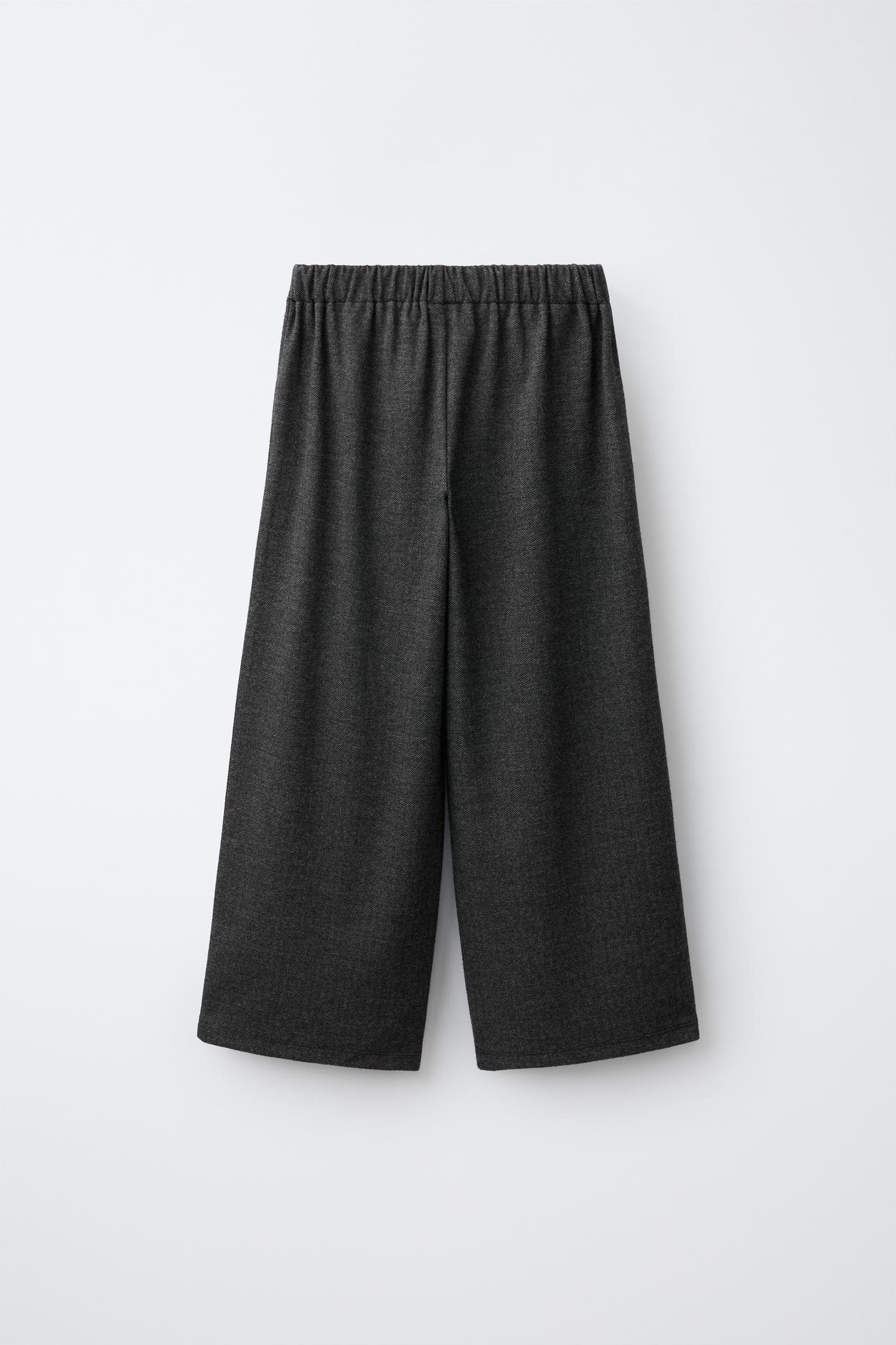 Детские брюки Zara Soft Touch Wide-Leg, цвет: Антрацитовый серый — фото 2