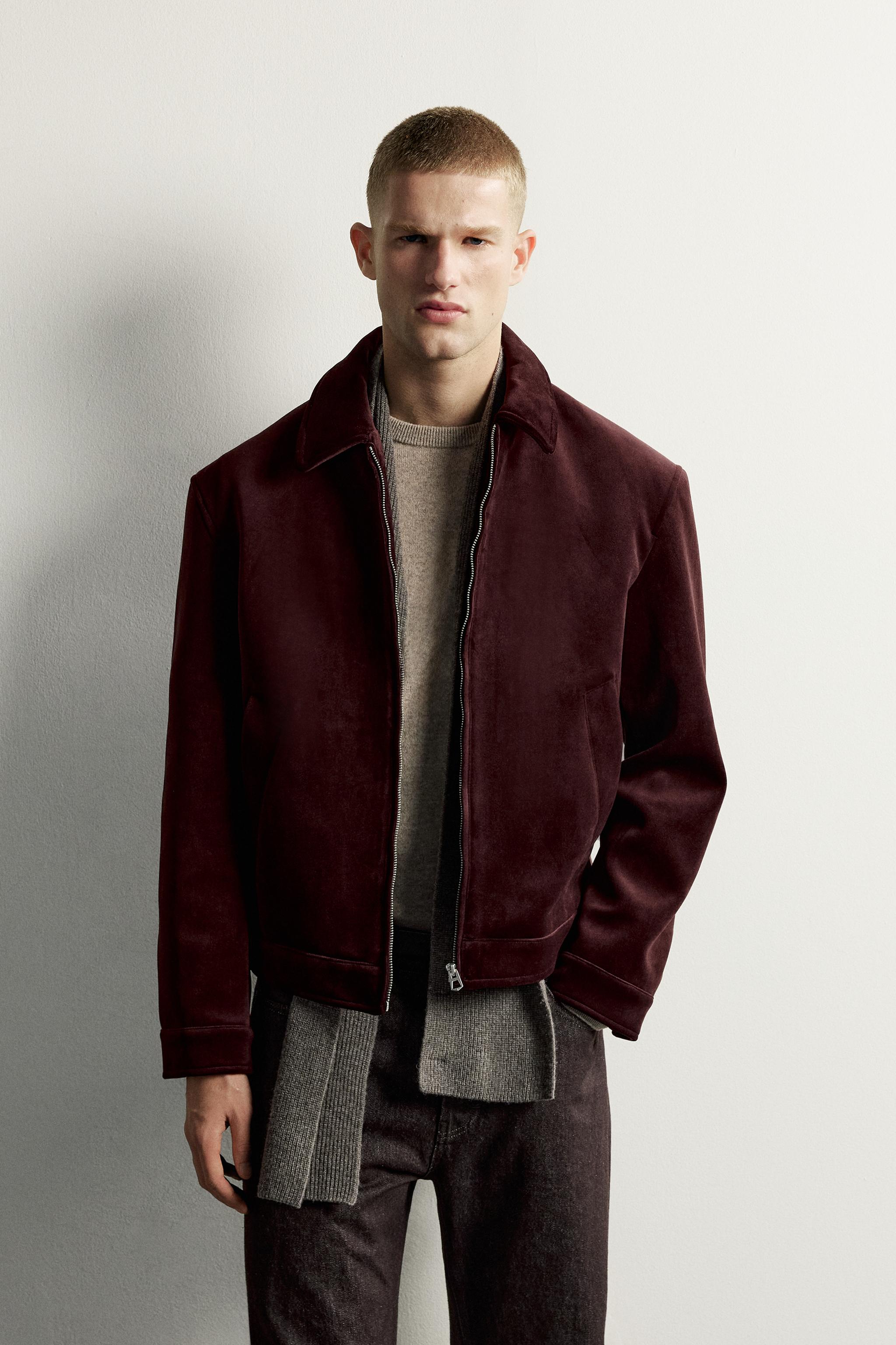 BLOUSON VELOURS ZIPPÉ