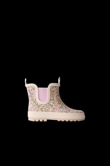 GUMMISTIEFEL MIT BLUMENMUSTER - Gebrochenes Weiß von Zara - Bild 0