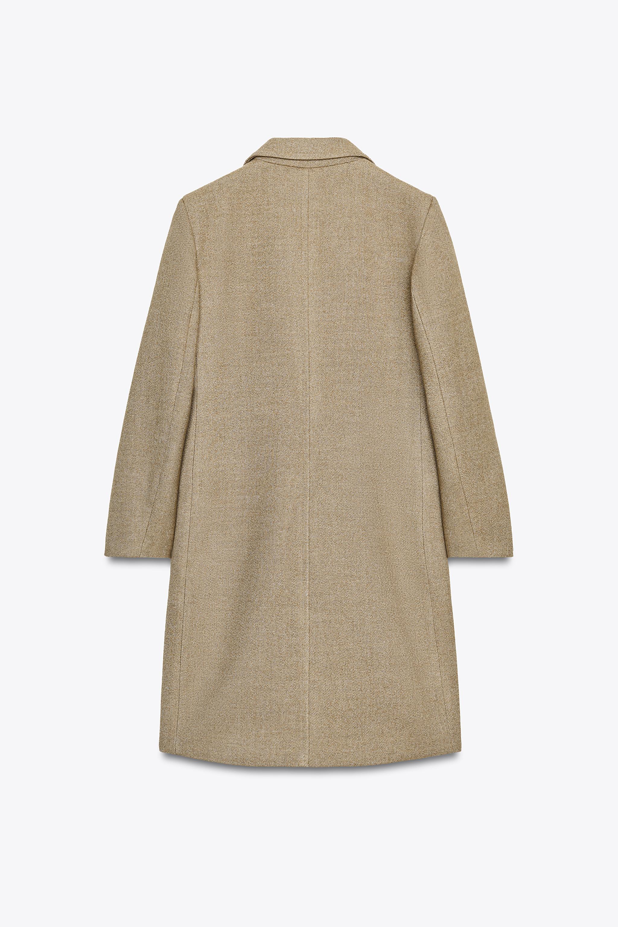 極美品✨papier パピエ　open collar coat キャメル SOFT TWILL EFFECT COAT - camel | ZARA New Zealand