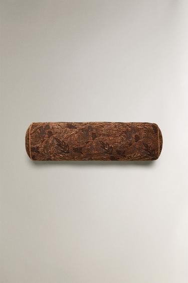 JACQUARD BOLSTER CUSHION - Pink by Zara - Image 0