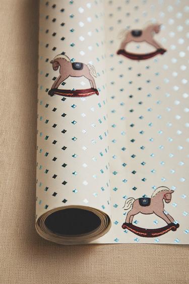 PAPIER CADEAU PETITS CHEVAUX NOËL - Multicolore de Zara - Image 4