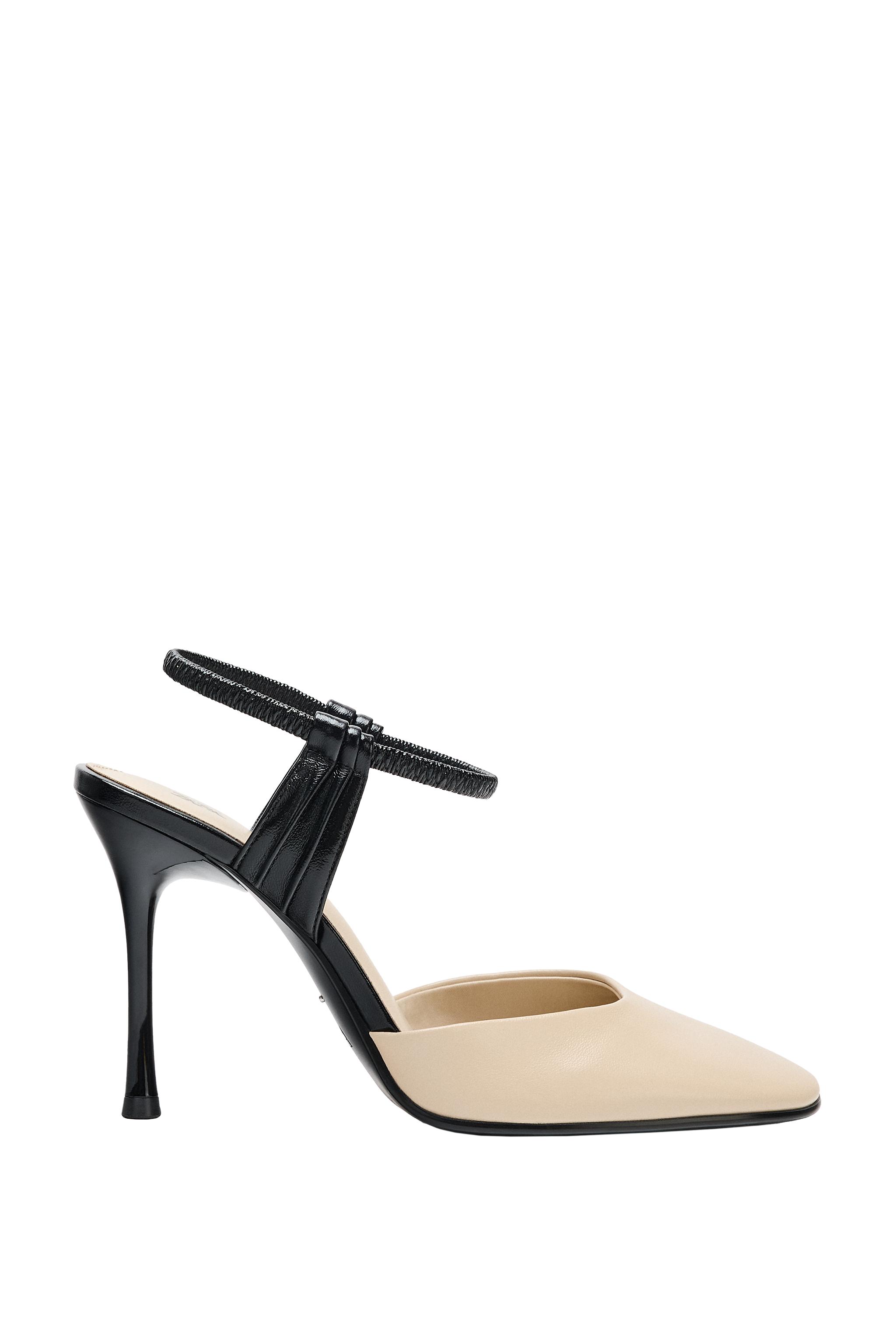 SAPATO DE SALTO EM COURO COMBINADO - Multicolor | ZARA Brasil