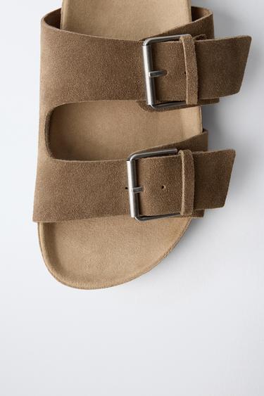 LEATHER SANDALS - Brown by Zara - Image 7