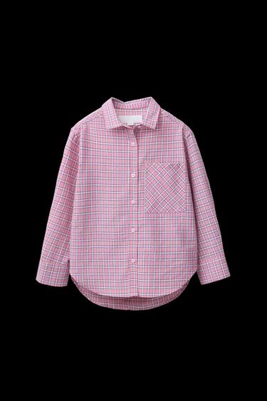OVERSIZE CHECK SHIRT - Pink by Zara - Image 0