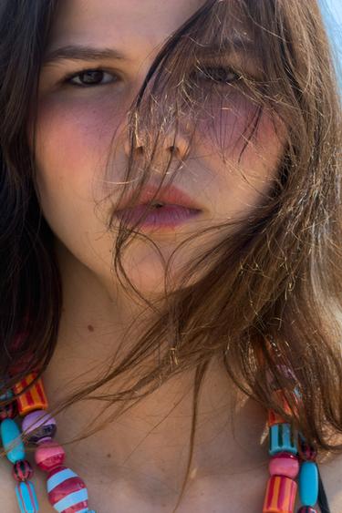 PACK OF 2 STRIPED BEAD NECKLACES - Multicoloured by Zara - Image 2