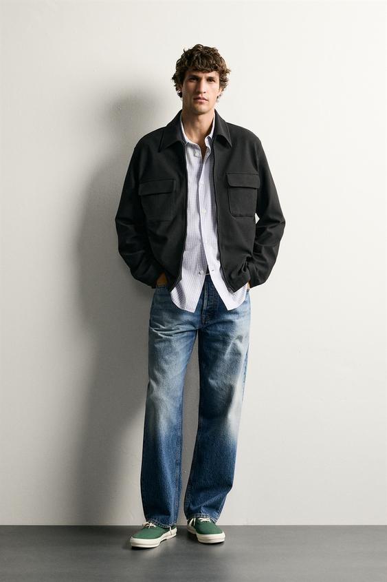 SOBRECAMISA REGULAR FIT CON ZIPPER - Negro de Zara - Imagen 0