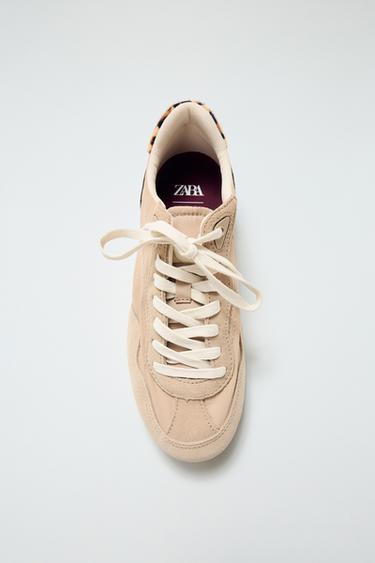 SOFT CONTRAST RUNNING TRAINERS - Beige by Zara