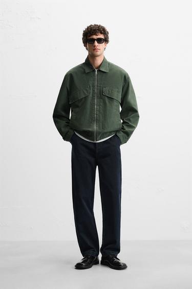 STRAIGHT-LEG JEANS - Dark navy by Zara