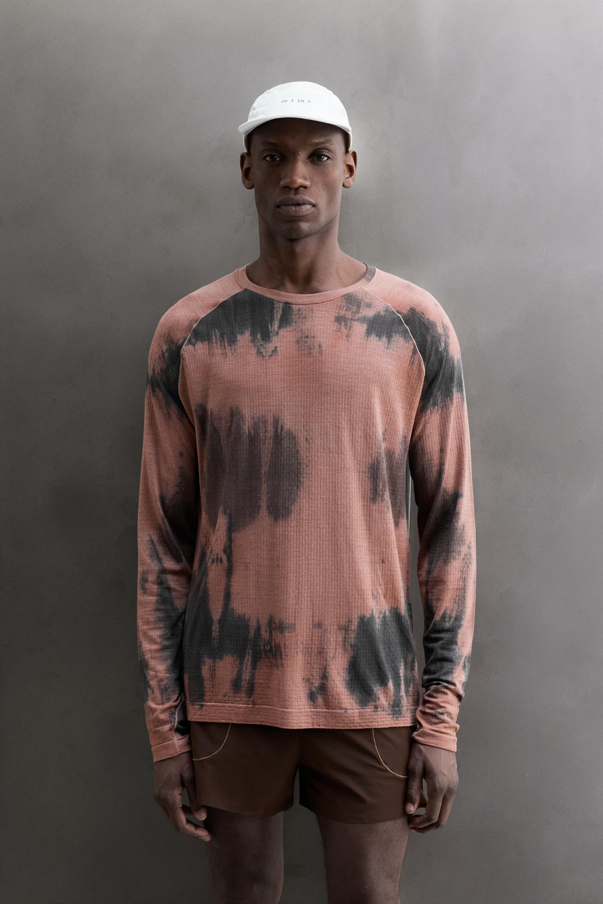 T-SHIRT TECHNIQUE MÉLANGÉ LAINE IMPRIMÉ