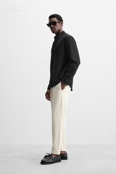 EASY CARE JOGGER WAIST TROUSERS - Mid-ecru de Zara - Image 3