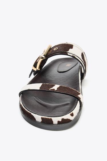 SANDALIA ANIMAL PRINT PIEL - Multicolor de Zara