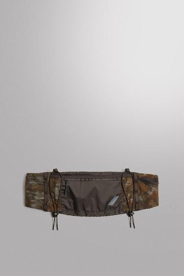 Zara TECHNICAL SPORTS BELT BAG - Brown