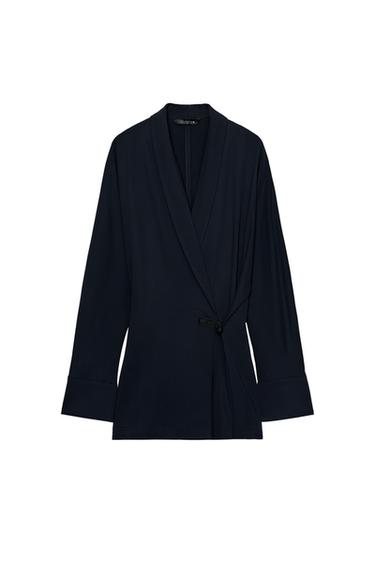 ZW COLLECTION FLOWING SHIRT - Navy blue by Zara