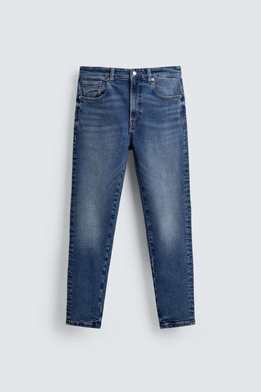 SKINNY CROPPED FIT JEANS - Blue by Zara - Image 0