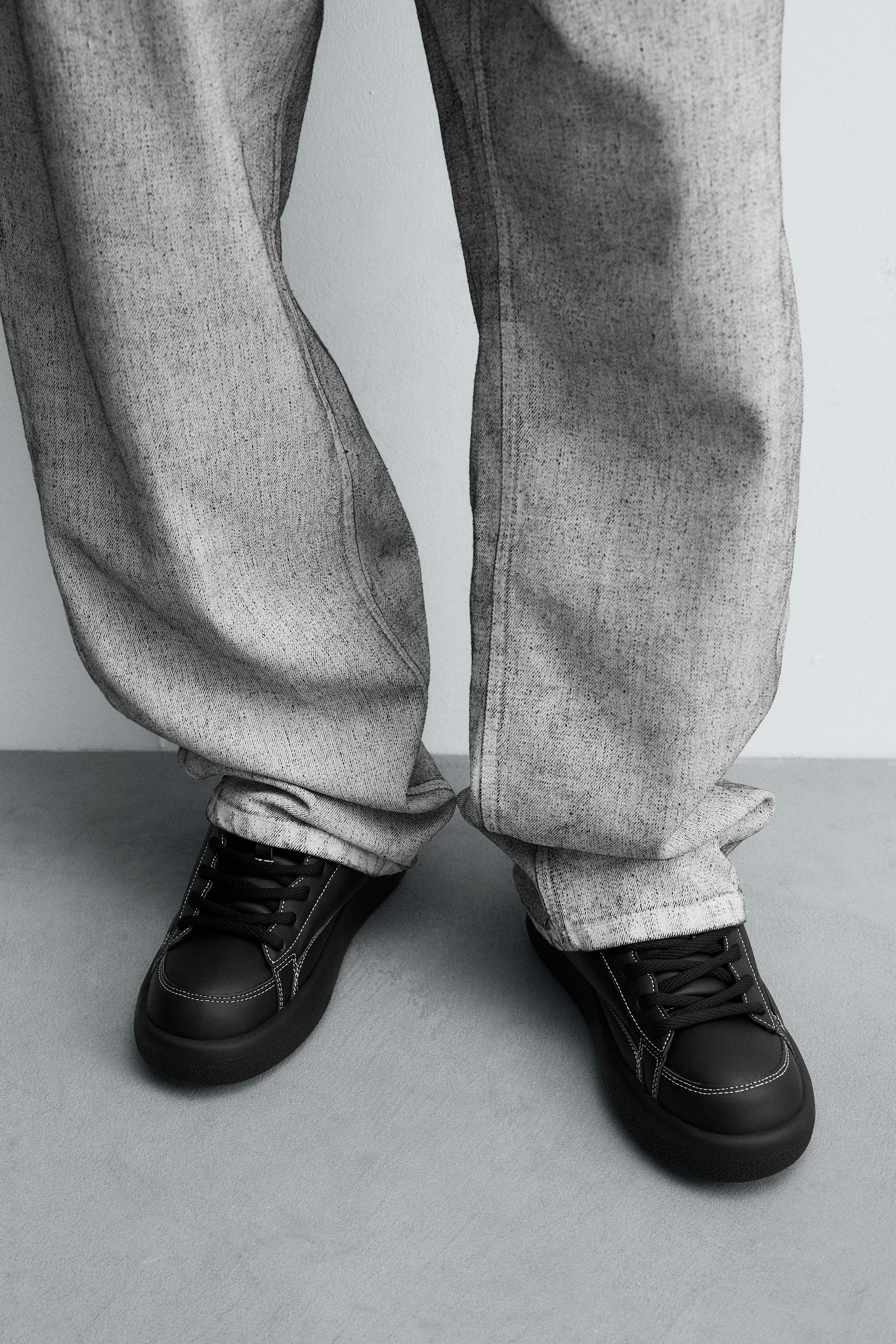 wpeace_0314 TÊNIS COM VOLUME ACOLCHOADO - Preto | ZARA Brasil