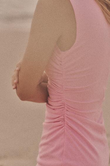 DRAPED SHORT DRESS - Pink by Zara