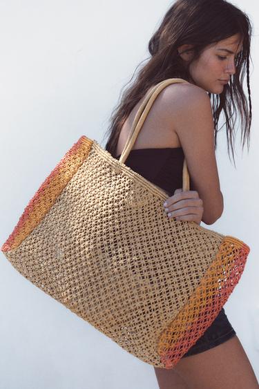 Zara COMBINED WOVEN EFFECT SHOPPER - Multi-color