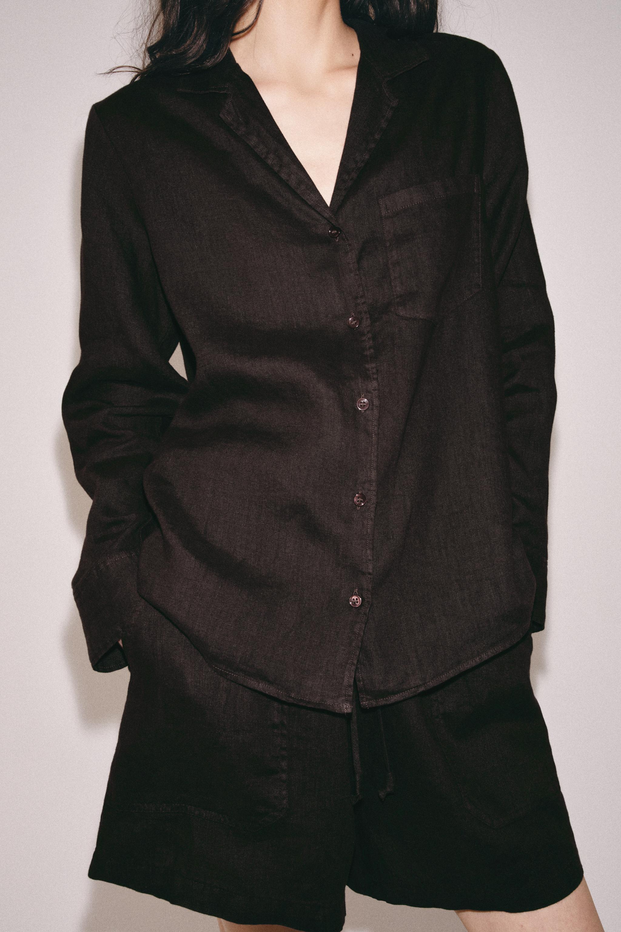 LINEN POCKET SHIRT ZW COLLECTION