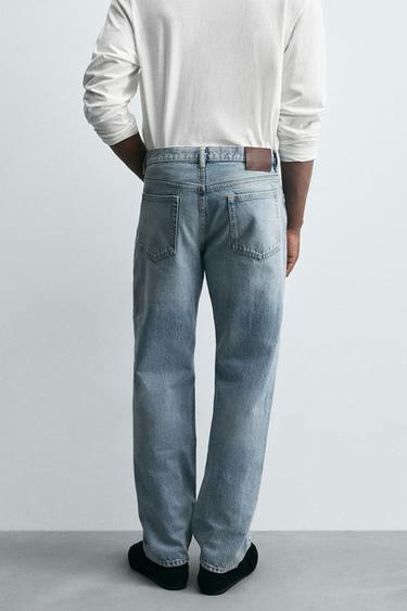 STRAIGHT FIT JEANS - Mid-blue by Zara - Image 3