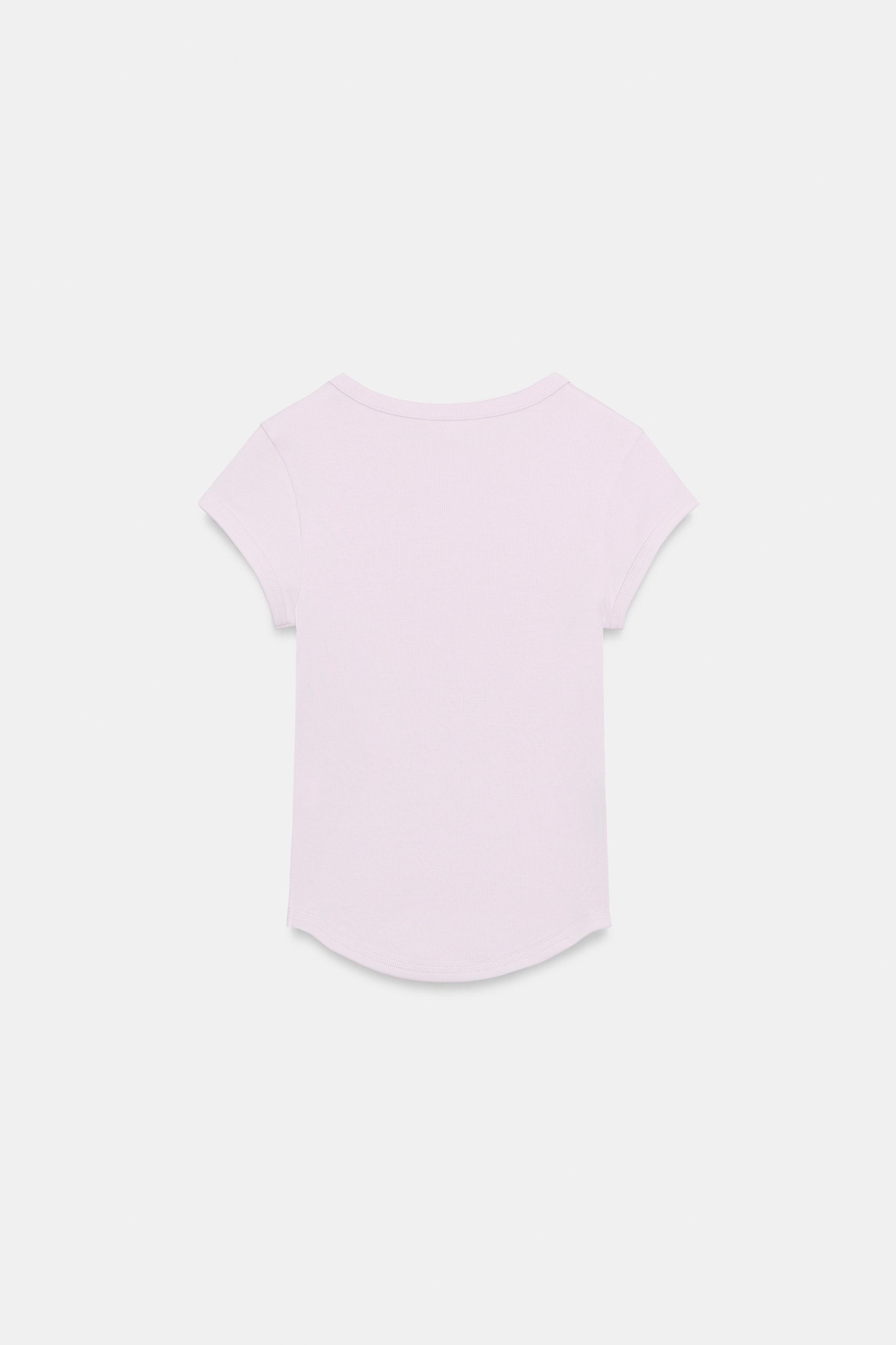 FİTİLLİ KISA KOLLU T-SHIRT - Görsel 7