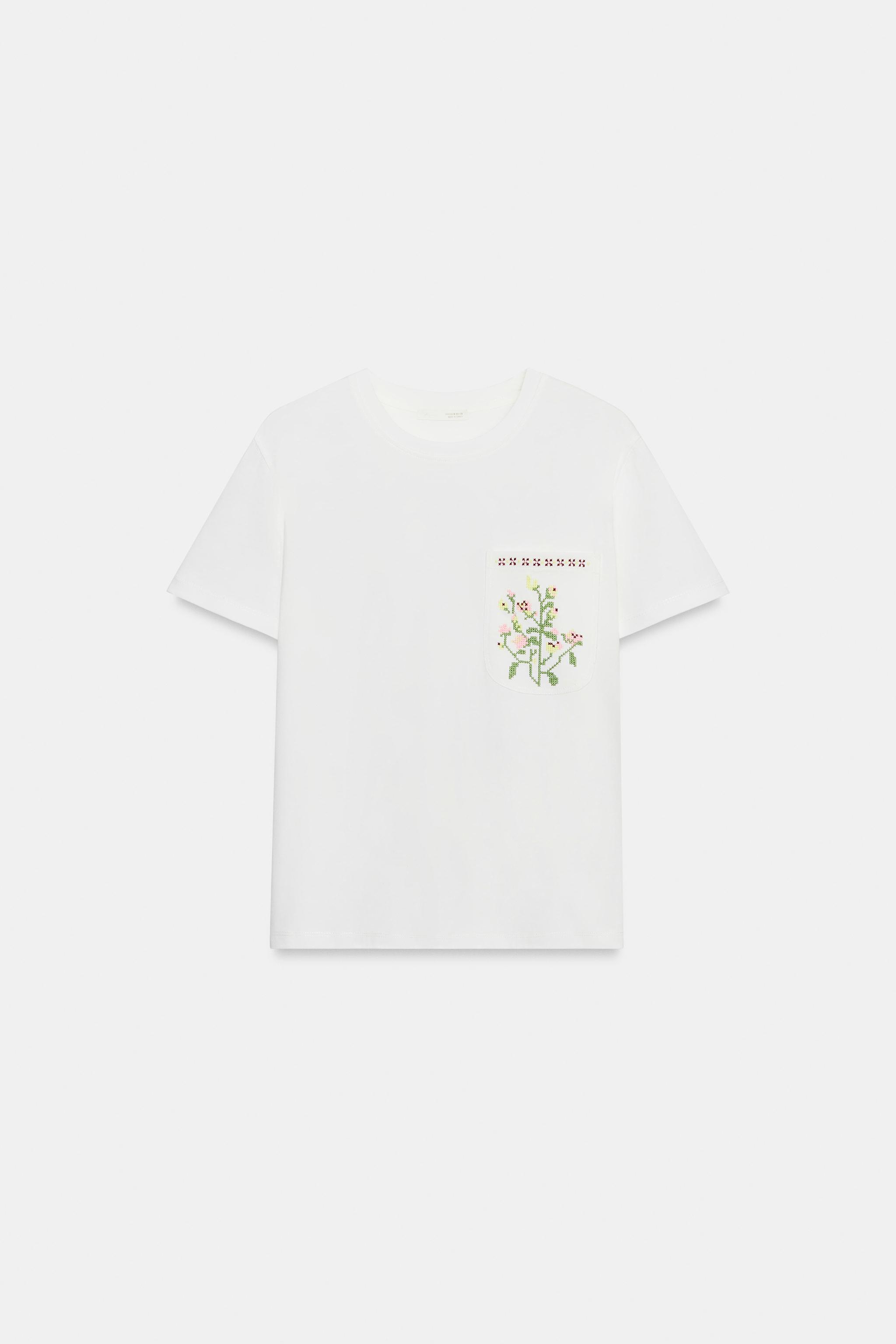 EMBROIDERED POCKET T-SHIRT