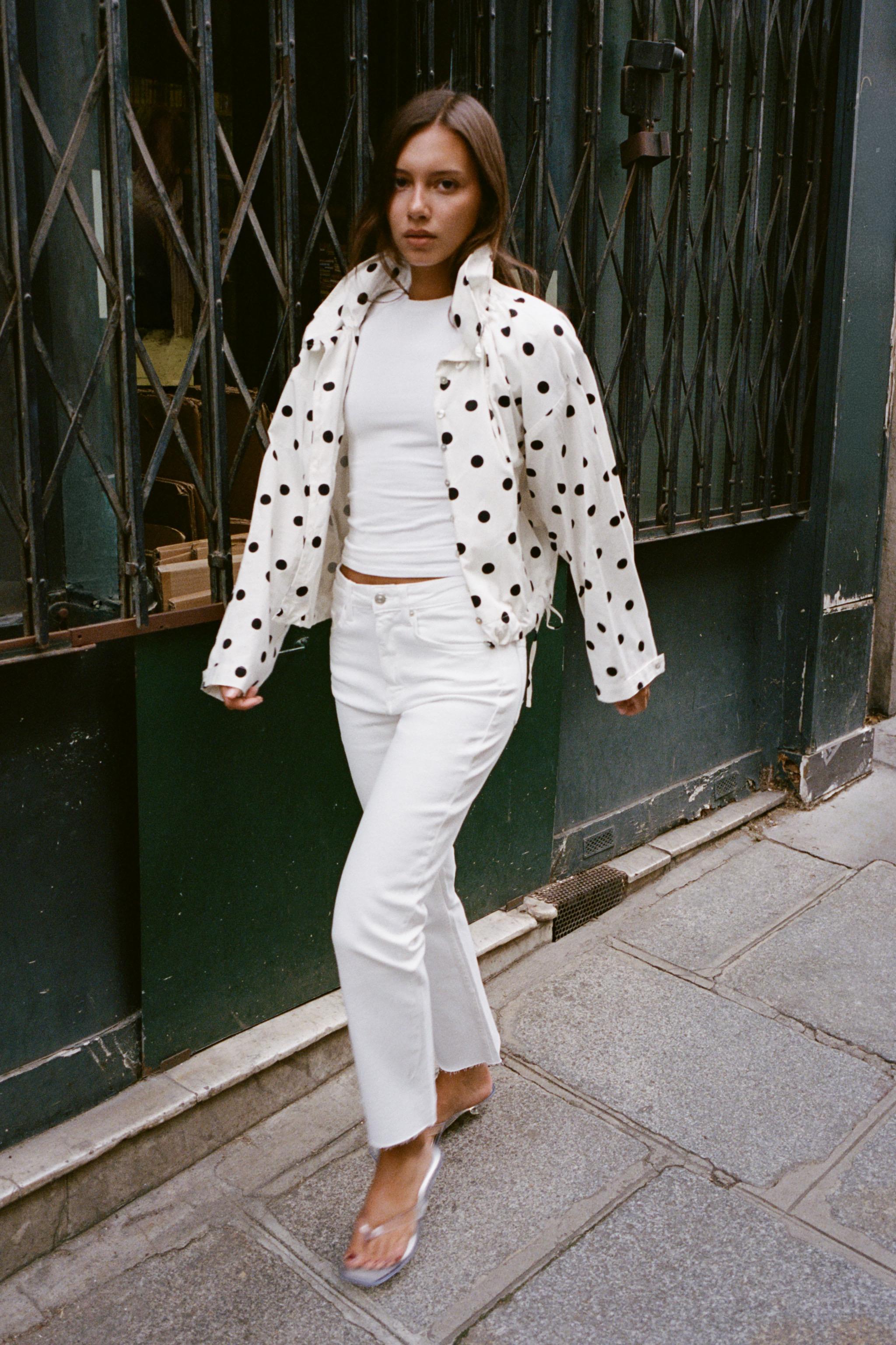 POLKA DOT JACKET — vanilla-black