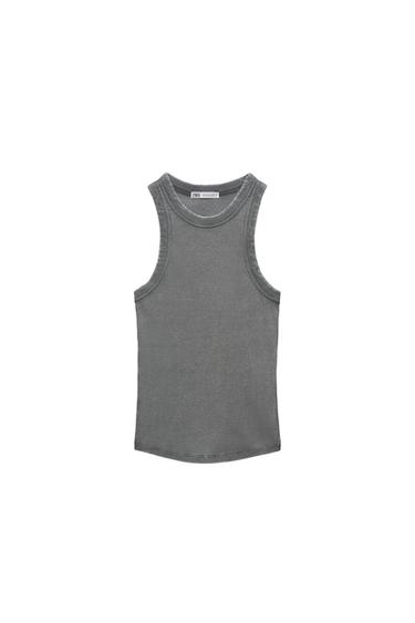 RIBBED FADED TOP