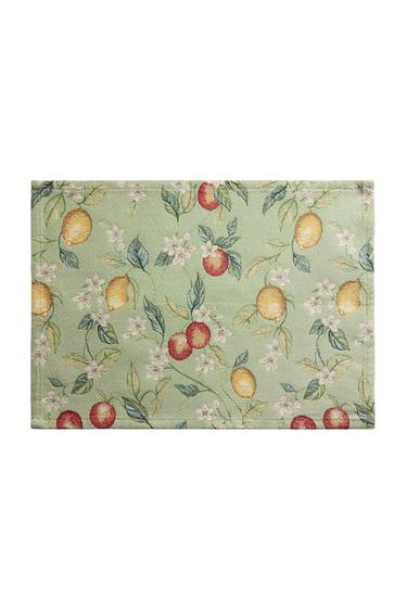 JACQUARD FRUIT PLACEMAT - Green by Zara