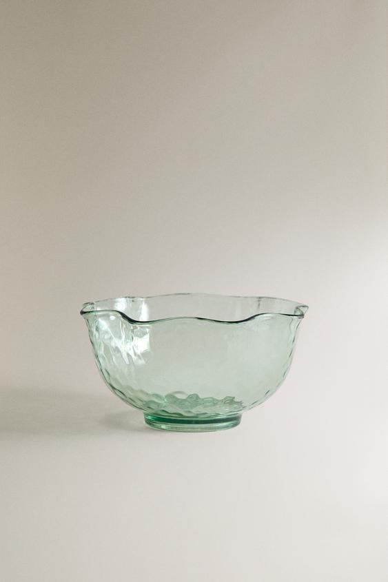 HAMMERED ACRYLIC BOWL - Green by Zara - Image 0