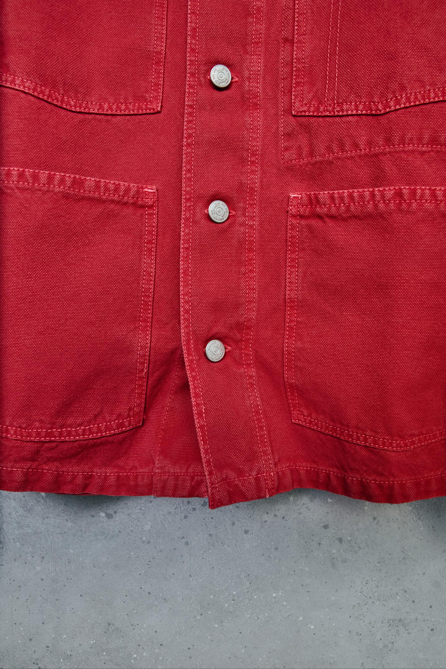 Детская рубашка Zara Storiesz - Canvas Overshirt, цвет: Красный — фото 4