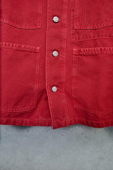 STORIESZ - SURCHEMISE EN CANVAS - Rouge de Zara - Image 2