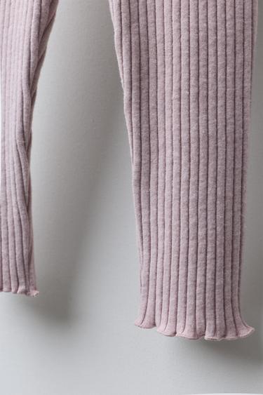 SOFT-TOUCH RIBBED LEGGINGS - Pink / Lilac by Zara - Image 3
