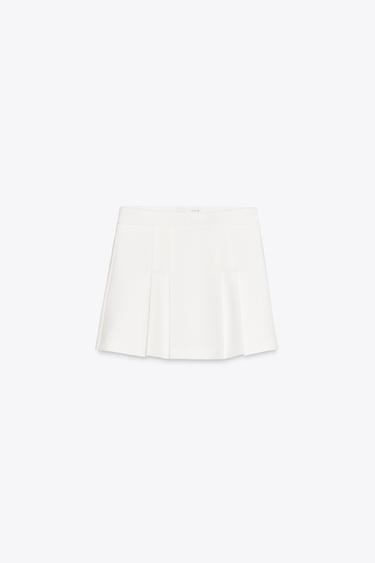 CULOTTES WITH PLEATED DETAIL - Oyster-white by Zara