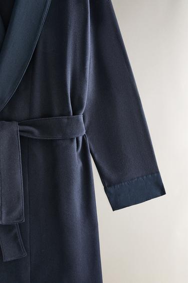 ROBE DE CHAMBRE POLAIRE UNIE - Bleu de Zara - Image 2