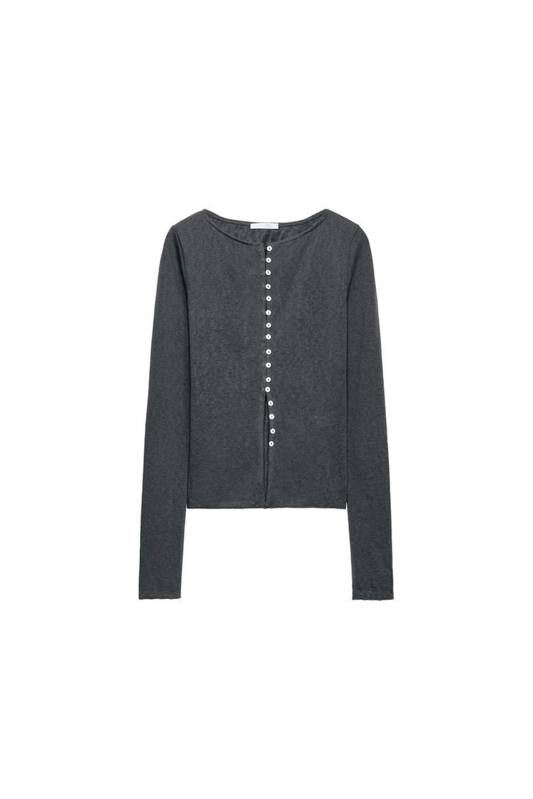 RUSTIC BUTTON-UP T-SHIRT