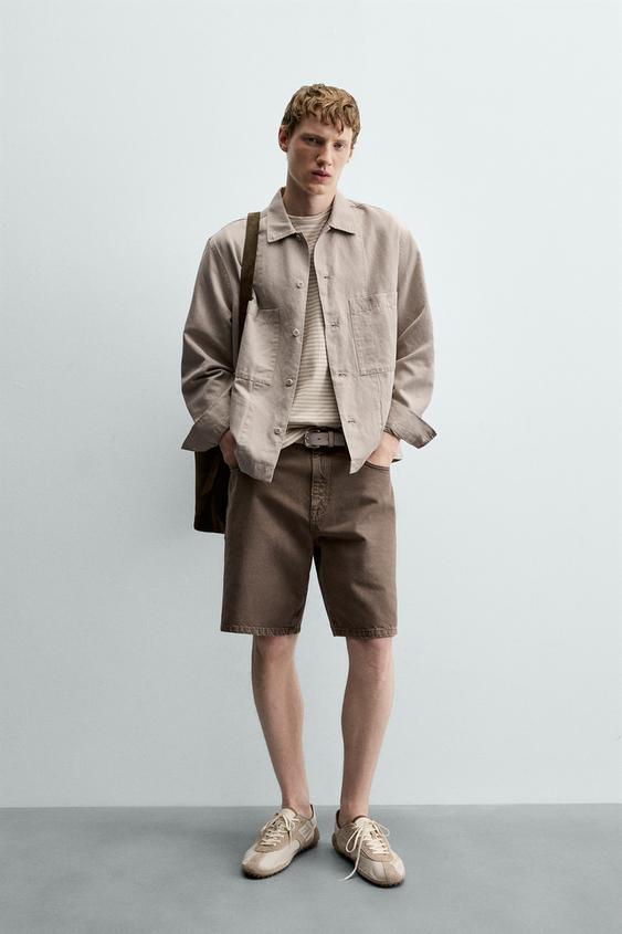 REGULAR FIT OVERSHIRT - Light beige de Zara - Imagen 0