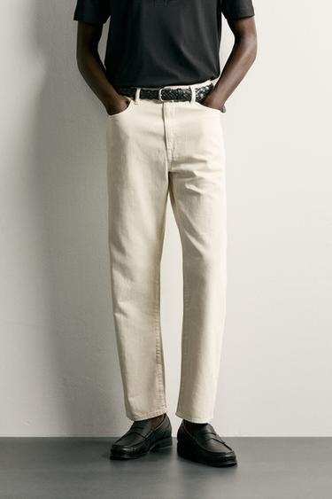 LIGHTWEIGHT REGULAR FIT JEANS - Ecru by Zara