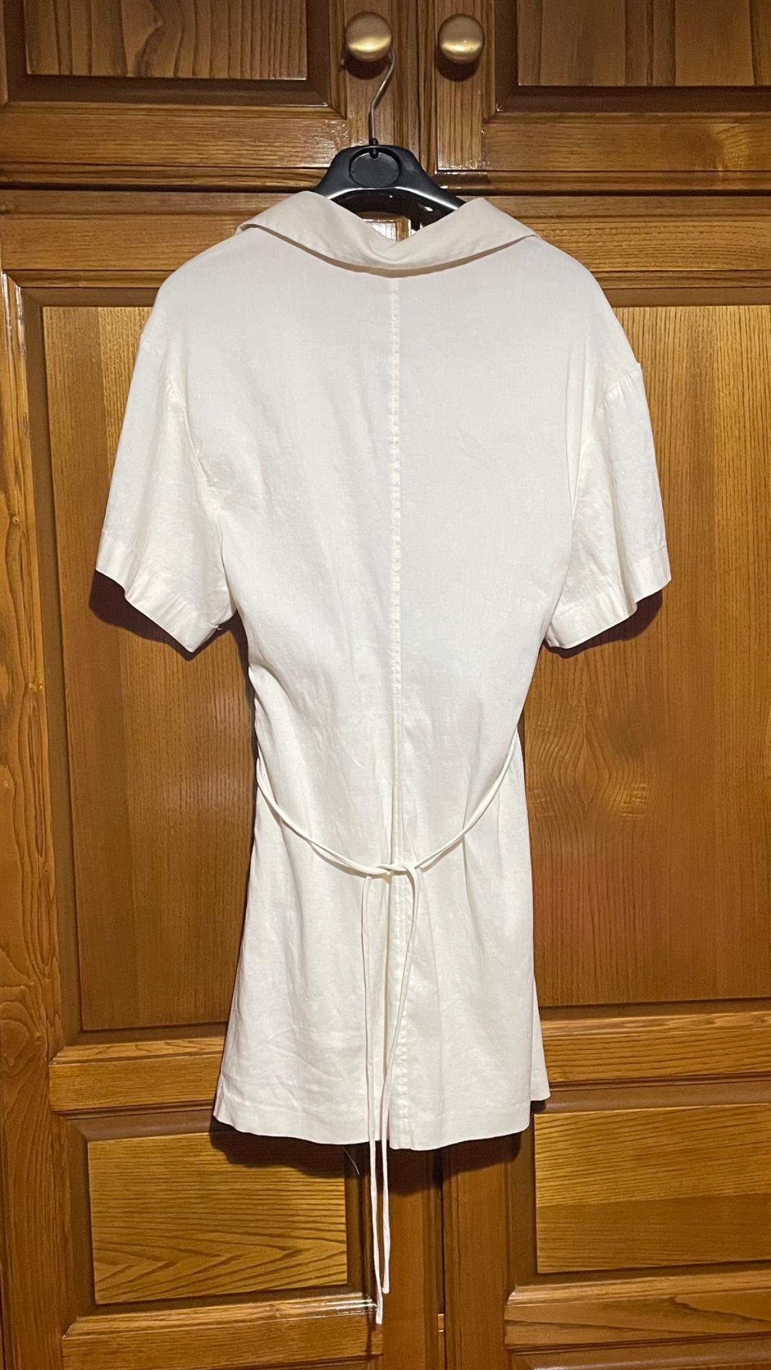 LINEN BLEND DRESS WITH CUT-OUT DETAIL - Image 3