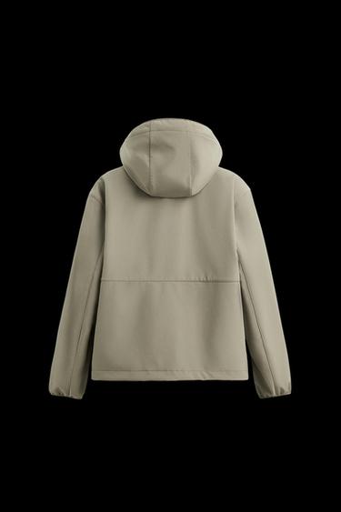 TECHNICAL FLEECE MIX JACKET - Light khaki by Zara