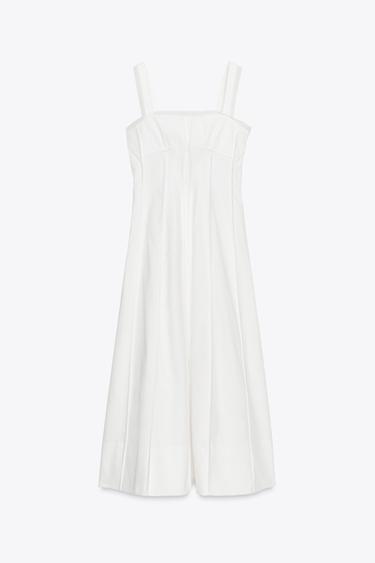ZW COLLECTION LONG TRIM DRESS - White by Zara