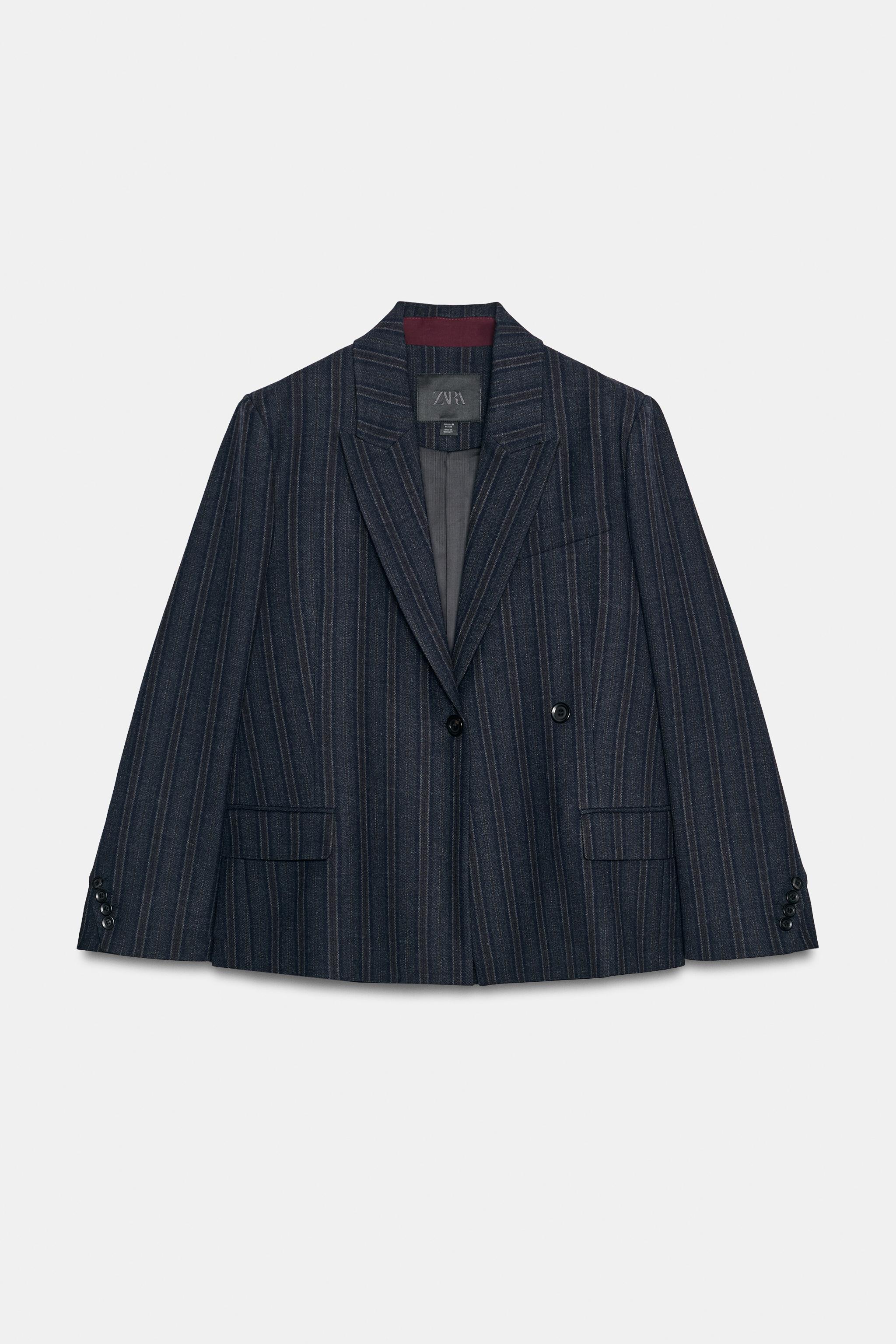 ZW COLLECTION STRIPED STRAIGHT BLAZER