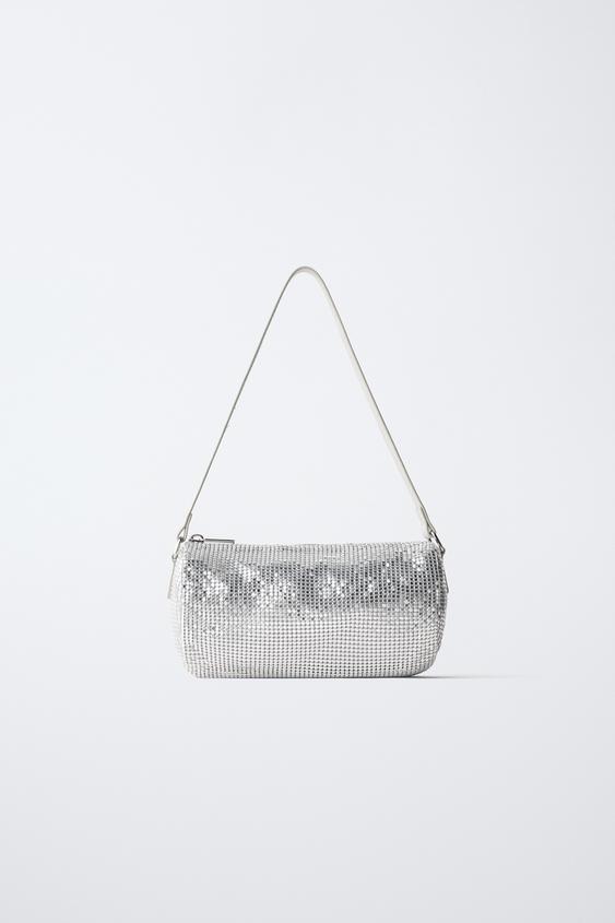 METALLIC CROSSBODY BAG - Silver by Zara - Image 0