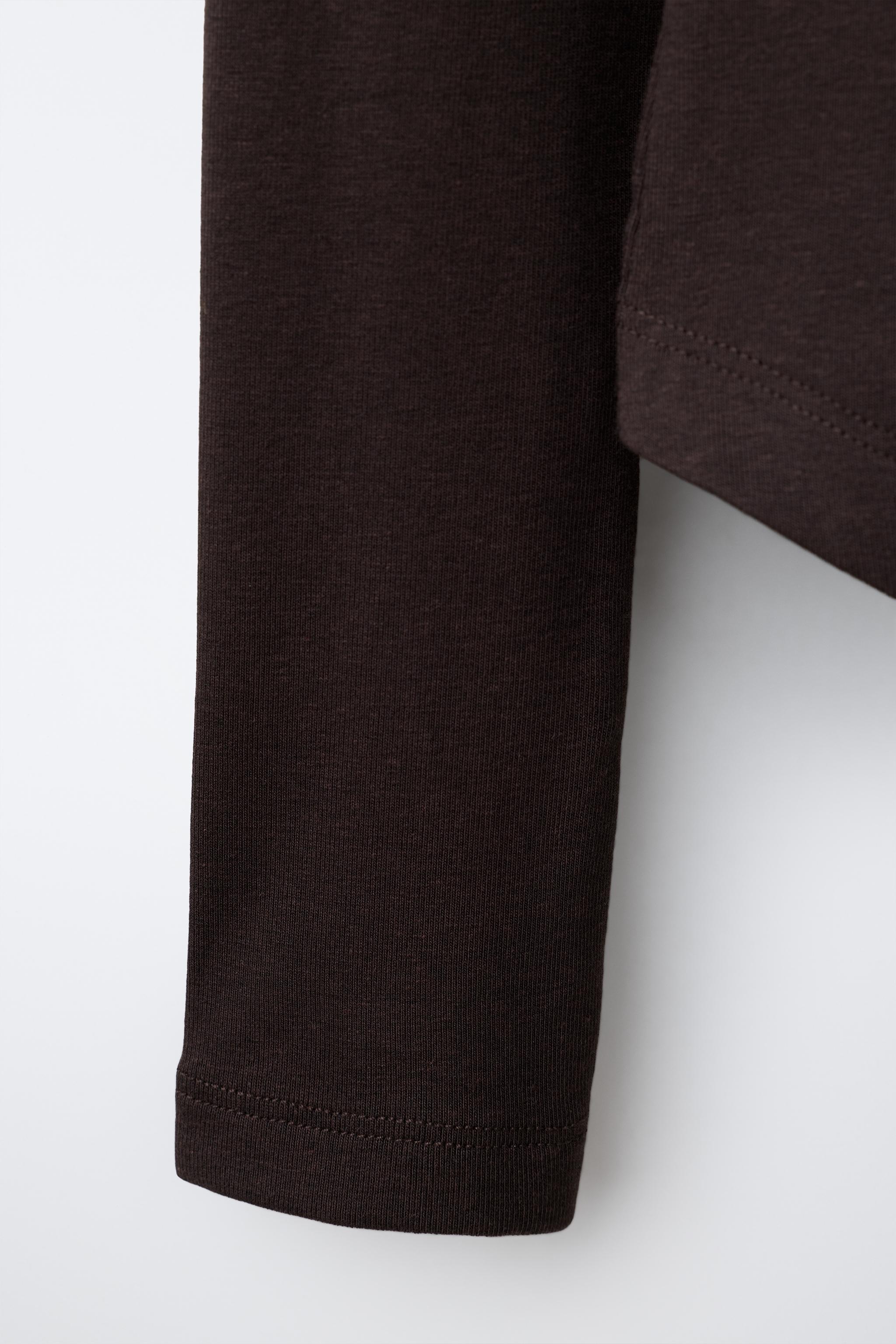 Детские футболки Zara SOLID MODAL T-SHIRT — фото 4