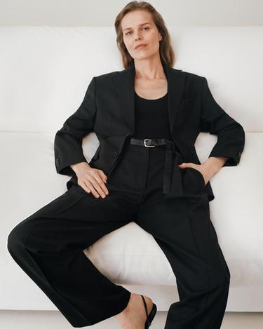 OVERSIZE WOOL BLEND BLAZER 50TH ANNIVERSARY - Black by Zara