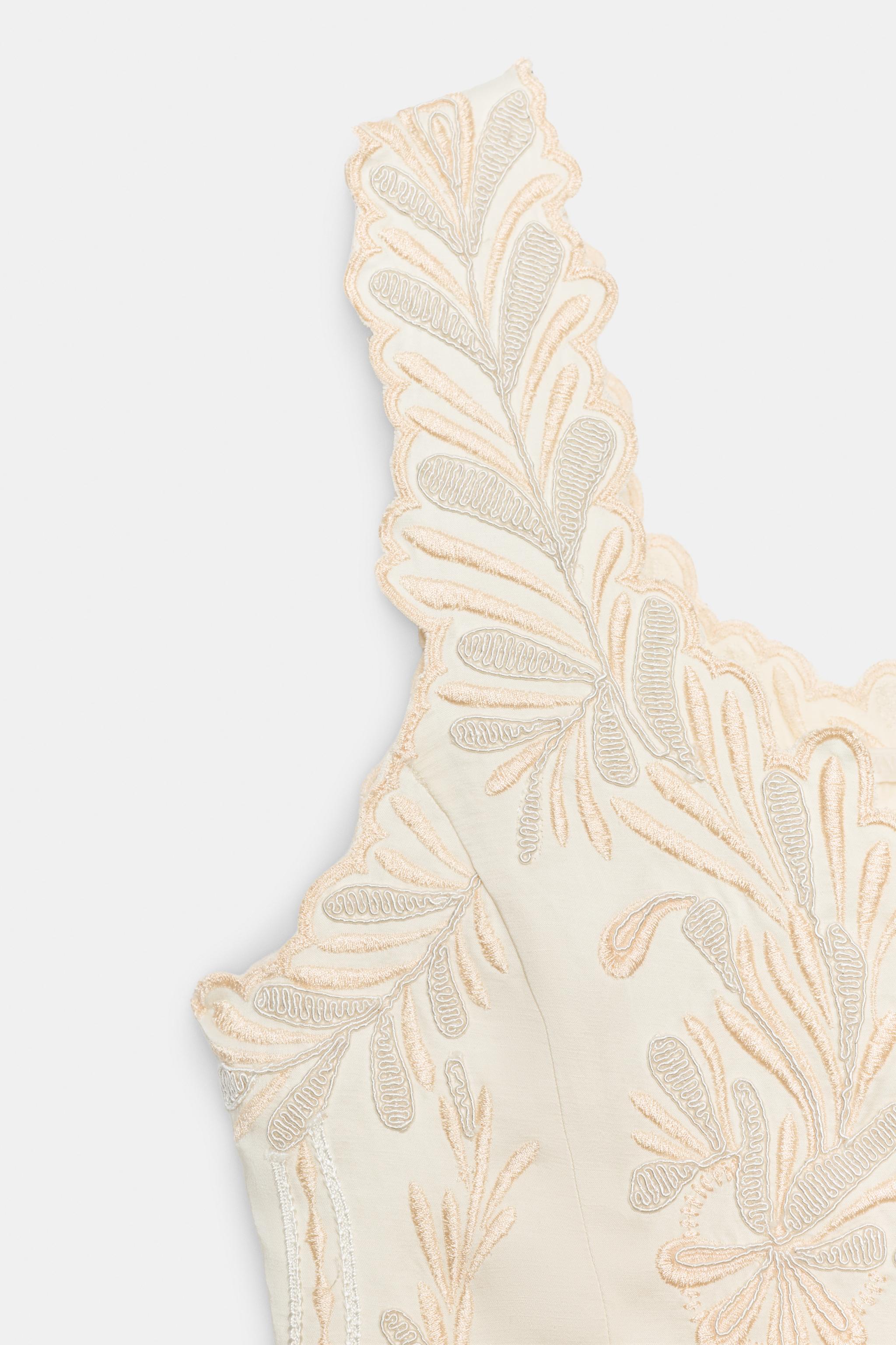 Zara ZW COLLECTION İŞLEMELİ ÜST görsel 7