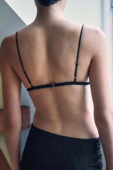 STRUCTURED TRIANGLE BRA - Black by Zara